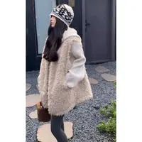 【WEN】文文严选 冬季高级感小香马甲一体毛毛百搭气质加厚YS679