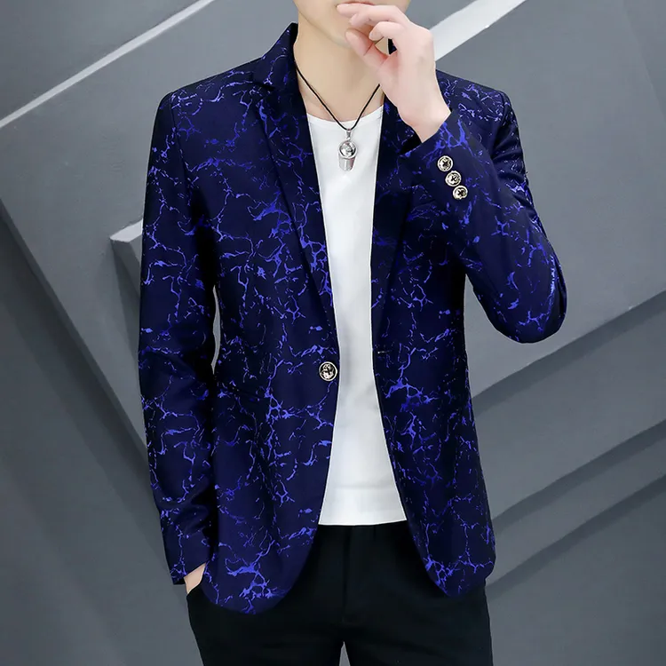 现货欧洲站时尚高档2025新款修身小西装休闲潮流百搭男士西服外套