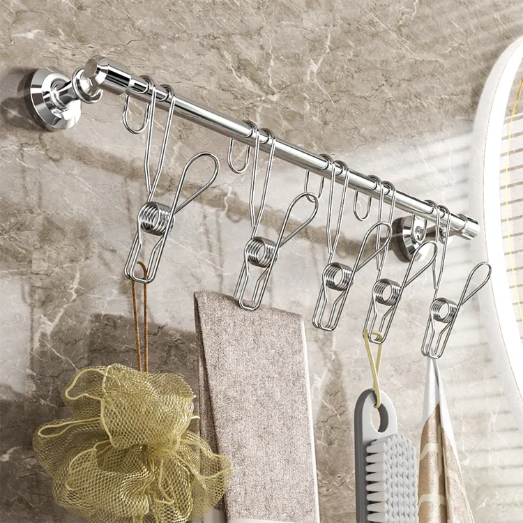 夹子晾衣夹防风挂钩固定晒被子晾衣架不锈钢衣服大夹子家用长尾夹