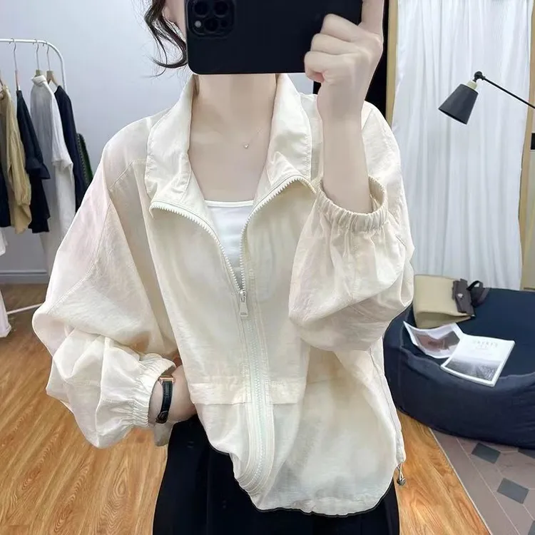 防晒衣长袖运动休闲百搭夏季薄款宽松防晒服洋气时尚轻薄韩版