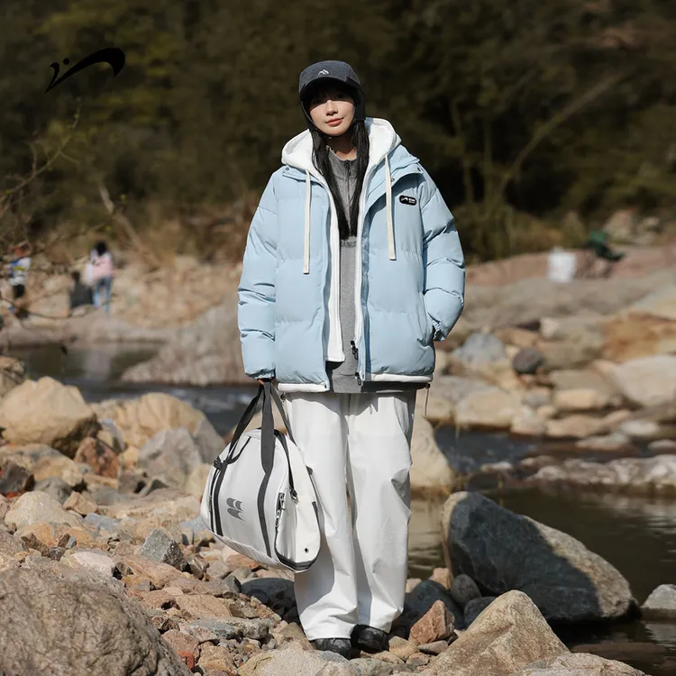 贵人鸟棉衣男外套冬季2024连帽假两件加厚保暖百搭棉服男款冬装