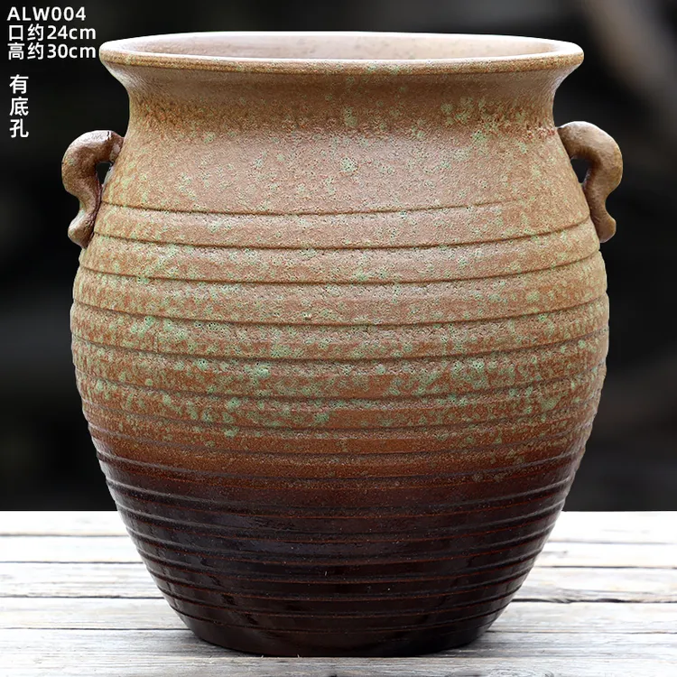 陶瓷花盆大号特大清仓捡漏复古绿植家用室内盆栽盆透气陶土紫砂盆