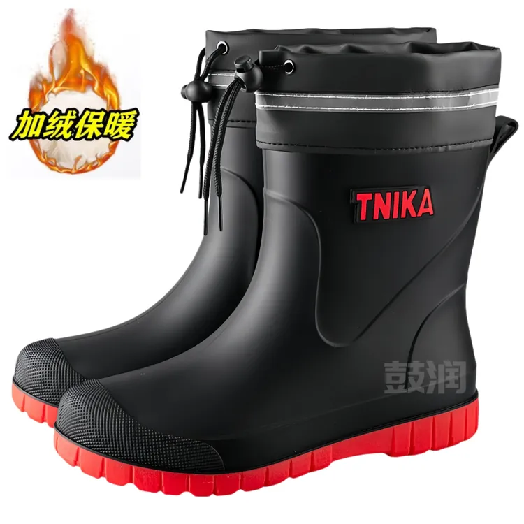 男款雨鞋时尚雨靴男士防水防滑厨房水鞋短筒耐磨水靴户外工地胶鞋