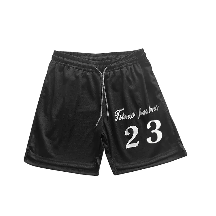 男士短裤夏季薄款速干运动沙滩裤潮牌宽松大码户外冰丝网眼五分裤