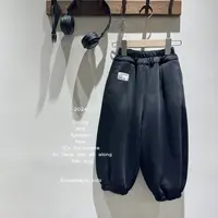 现货-冬季加绒一体绒加厚糕糕绒卫裤D-3766韩版宽松束脚休闲裤