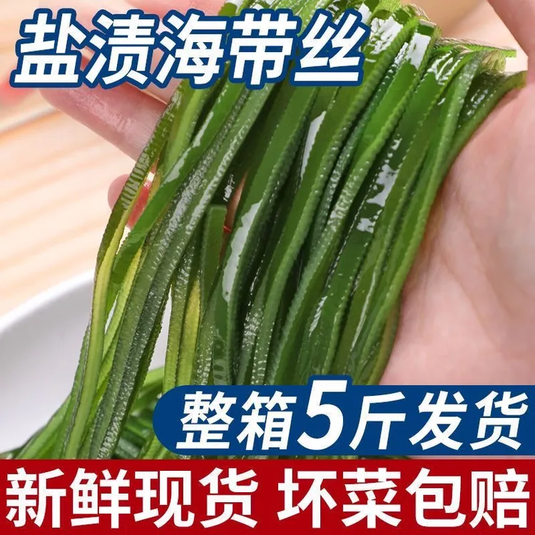 5斤装新鲜盐渍海带丝出口级特长丝实惠装精选商用版凉拌食堂餐饮