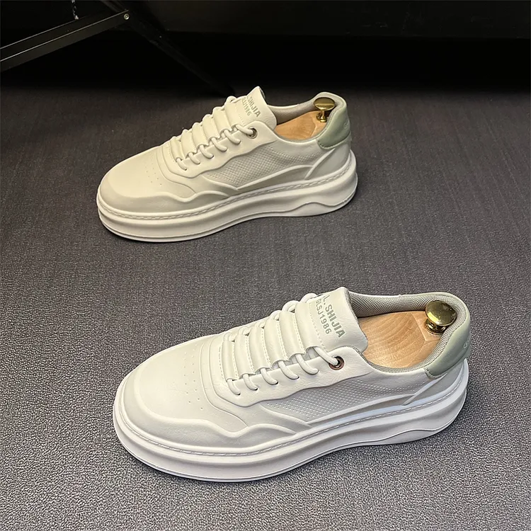 男鞋2024夏季透气小白鞋男士百搭时尚运动厚底春季潮鞋男休闲板鞋