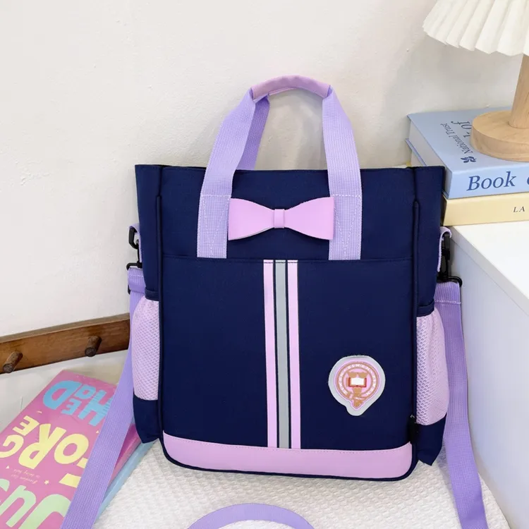 中小学生手拎包防水上课单肩包学习袋男女儿童兴趣班可双肩补课包