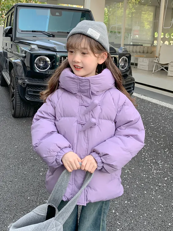 女童羽绒服短款2025新款50白鸭绒加厚保暖中大童韩版洋气冬装外套