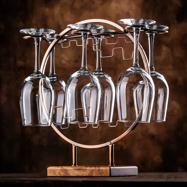 高脚杯架倒挂家用创意酒架红酒杯摆件挂架悬挂现代简约新中式轻奢