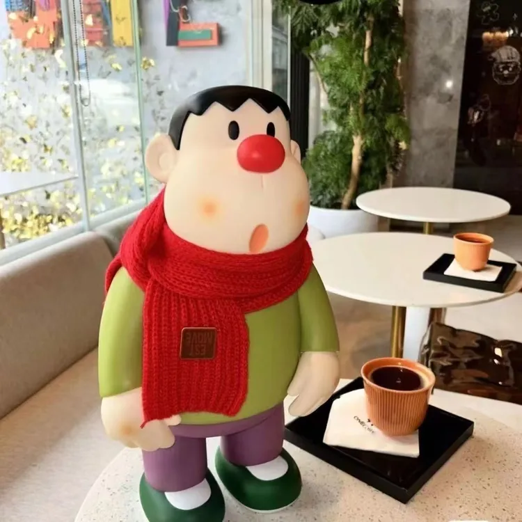 35CM45CM胖虎戴围巾入户玄关客厅家居卧室桌面装饰品