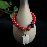 含辰砂工艺品朱砂DIY手串吊坠大小随机（多样性发货发一件） ZS207