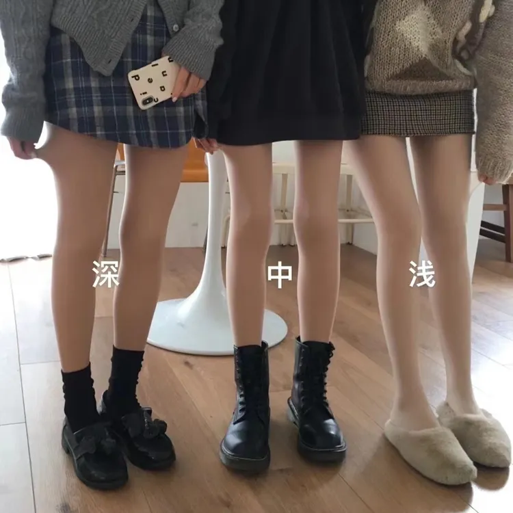 光腿袜神器女秋冬加绒任意剪双层裸感肉色打底裤肤色连裤袜防勾丝
