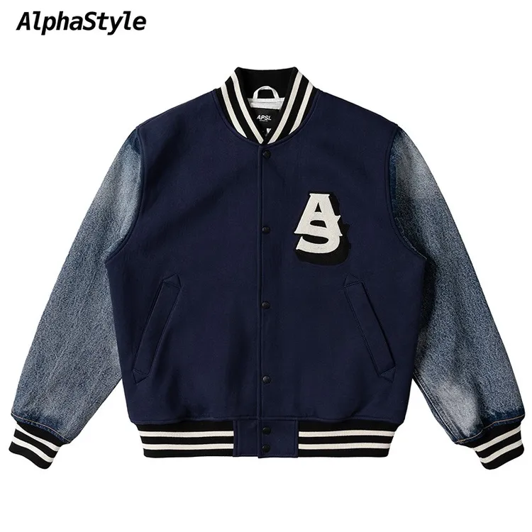 alphastyle潮牌新款休闲运动时尚春秋季潮流棒球服情侣夹克外套