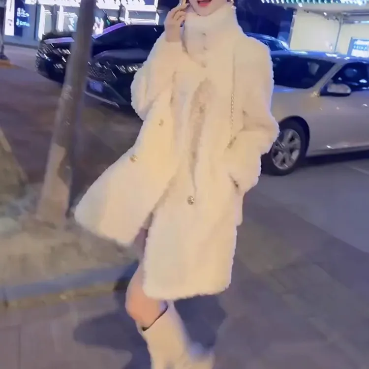 新款炸街减龄中长款宽松外套女装