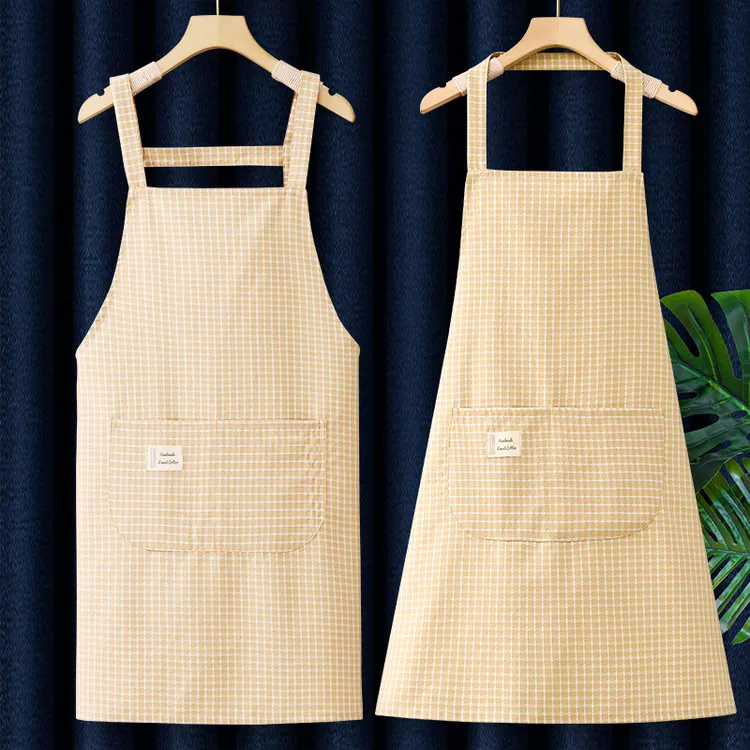 2025新款围裙纯棉夏天背带家用厨房网红同款商用厨房女款防水厨房