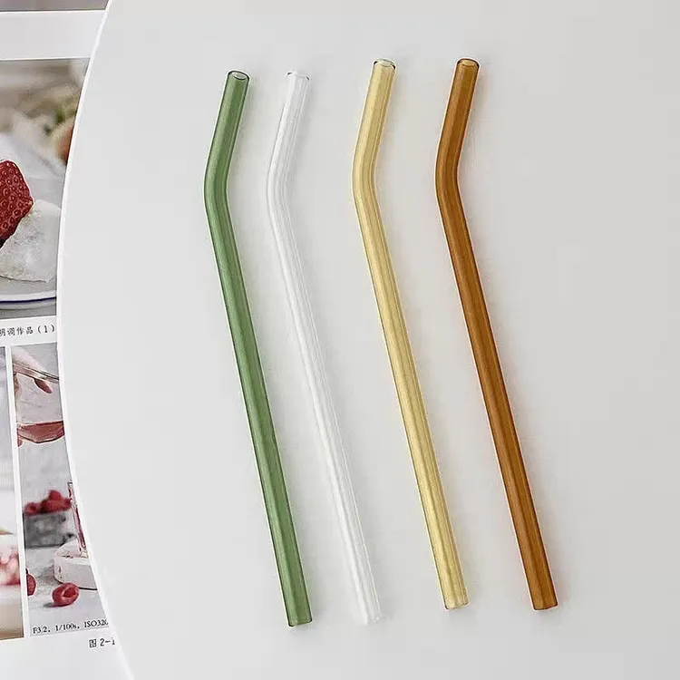 透明玻璃吸管创意家用彩色学生喝水直吸循环使用环保产妇加长饮管