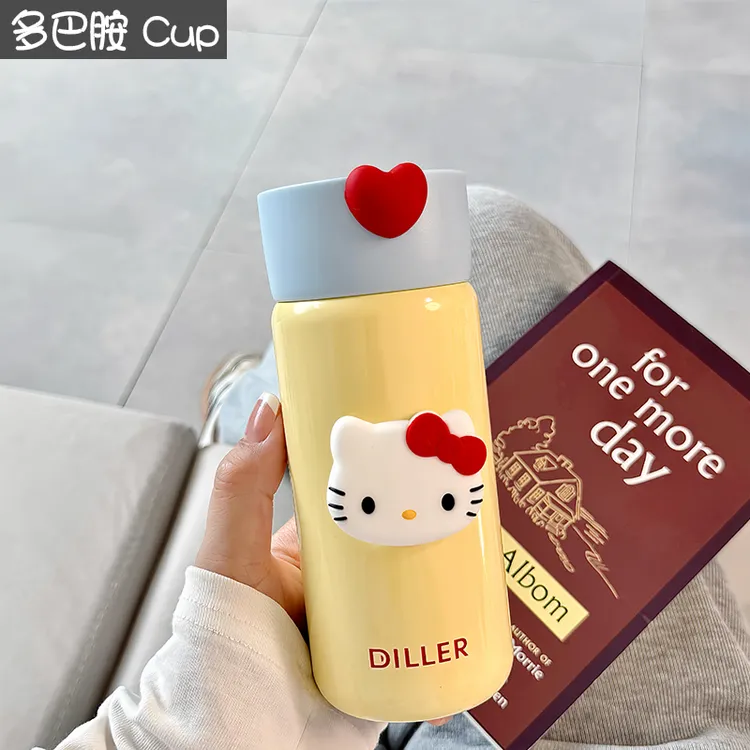 hellokitty保温杯女生高颜值初中生便携大容量不锈钢水杯宿舍茶杯