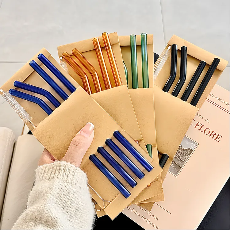 玻璃吸管食品级高硼硅耐高温非一次性环保奶茶水杯弯曲吸管长吸管