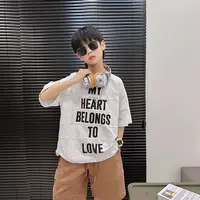 男童夏装t恤新款男童洋气短袖炸街中大童半袖薄款夏季童装潮