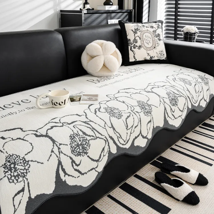 【月下玫瑰】异形沙发垫四季通用款不规则夏季轻奢高级感沙发布盖布