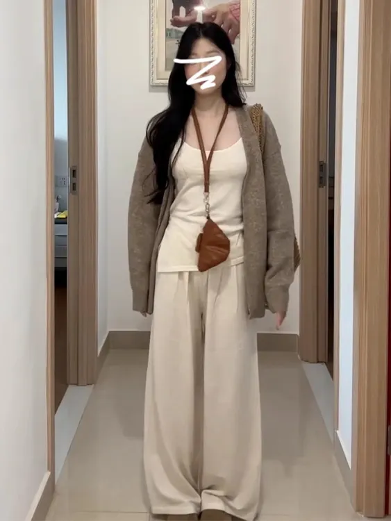 韩系温柔慵懒风毛衣女春秋2024新款早初秋季薄款针织开衫外套上衣