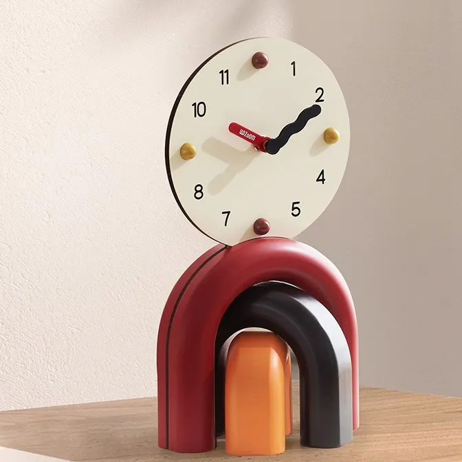 家居饰品客厅桌面摆件电视柜玄关创意家用简约座钟装饰品美式轻奢