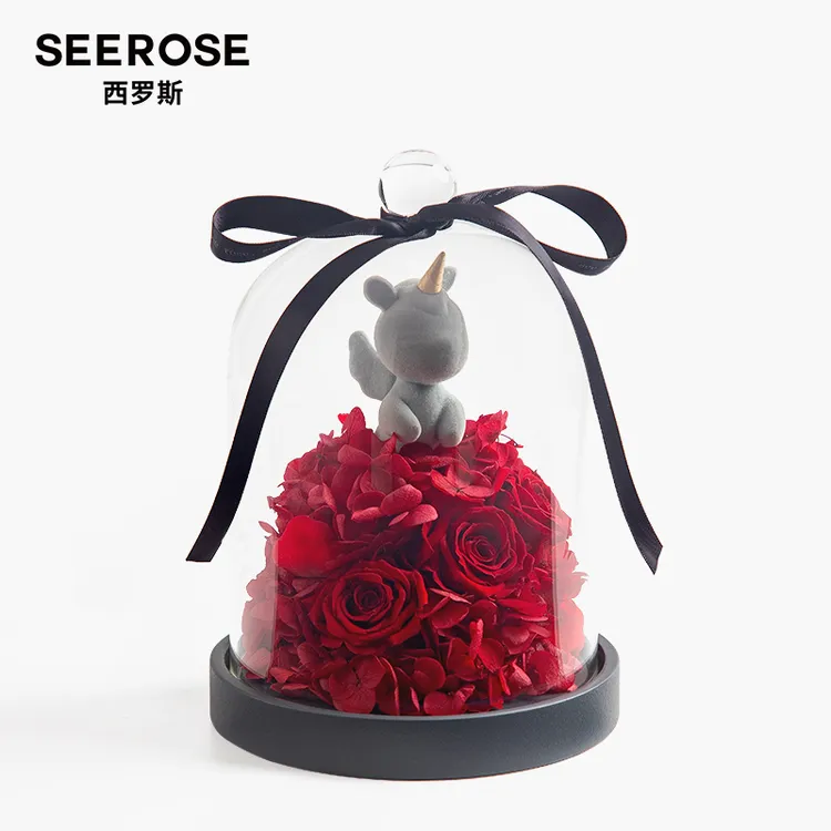 SEEROSE/西罗斯独角兽永生花玫瑰礼盒情人节生日礼物送女朋友爱人