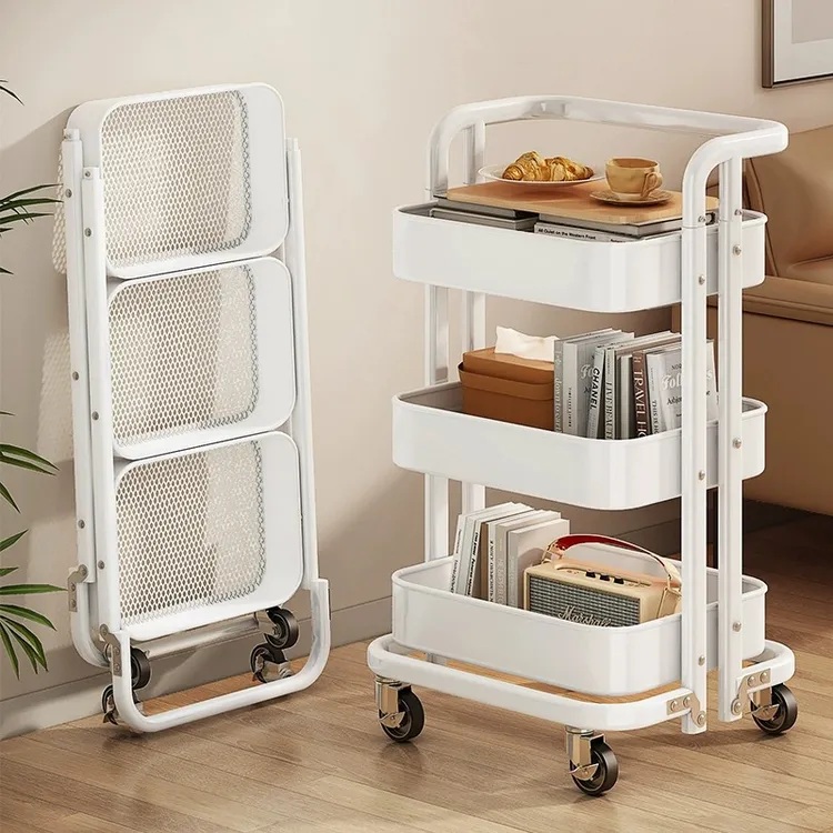 小推车置物架落地多层家用厨房浴室移动多功能收纳储物零食书架子