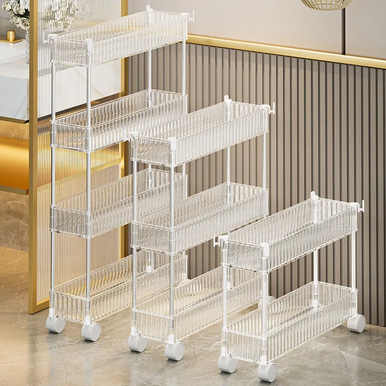 浴室置物架多层小推车洗手间夹缝置物架收纳架可移动卫生间置物架