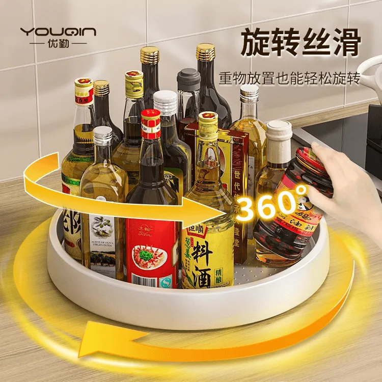 旋转调料置物架厨房台面调味品酱醋瓶托盘用品家用大全油盐酱醋