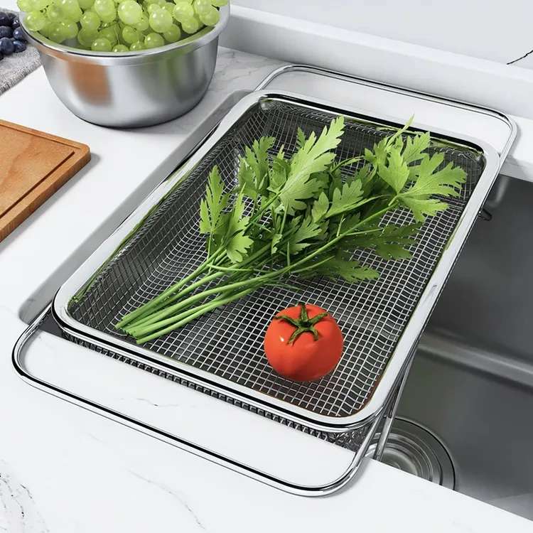 优勤沥水篮水槽沥水架碗架厨房不锈钢伸缩碗碟滤水洗碗水池置物架