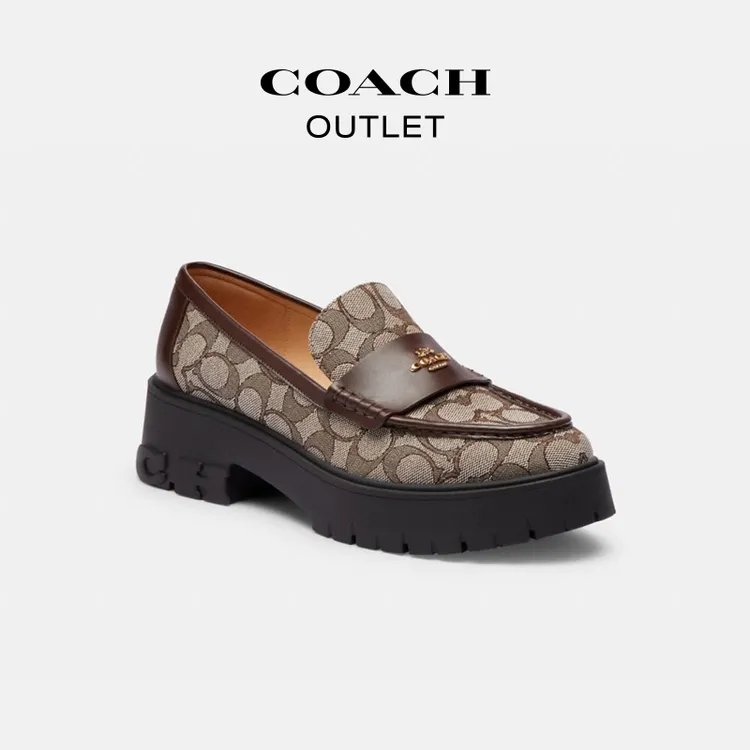 COACH/蔻驰 女士时尚休闲经典标志RUTHIE乐福鞋 厚底圆头英伦风