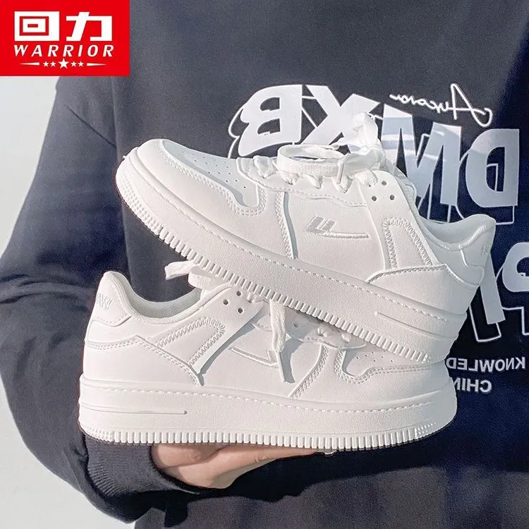 回力男女情侣小白鞋百搭2025新款春季休闲板鞋韩版厚底白鞋子爆款商品图