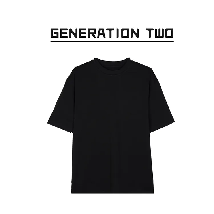 【Generation Two 】圆领透气纯色休闲纯棉T恤潮流简约百搭时尚款