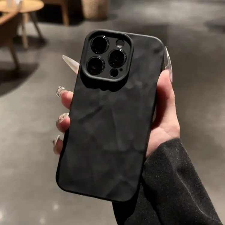 夏屿乐肤感褶皱软壳适用iPhone15/14promax手机壳苹果16/13新款12