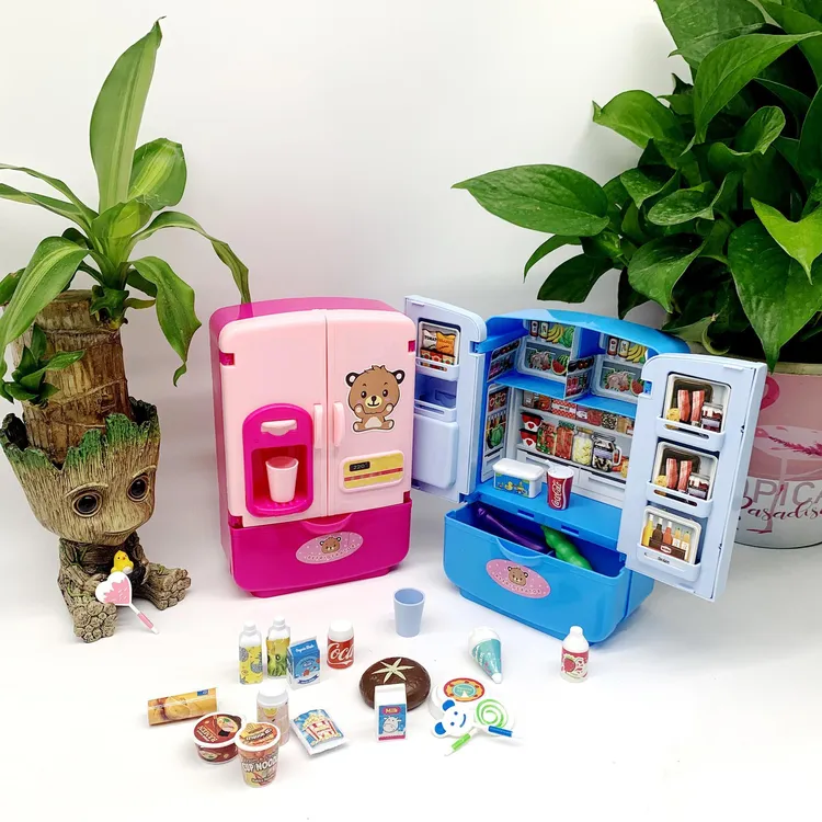 儿童仿真冰箱玩具套装小男女孩迷你厨房做饭益智过家家玩具3-6岁8