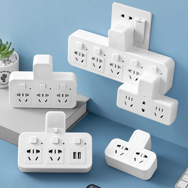 纯铜家用插座转换器多孔面板无线多功能排插插板一转多用无线插座