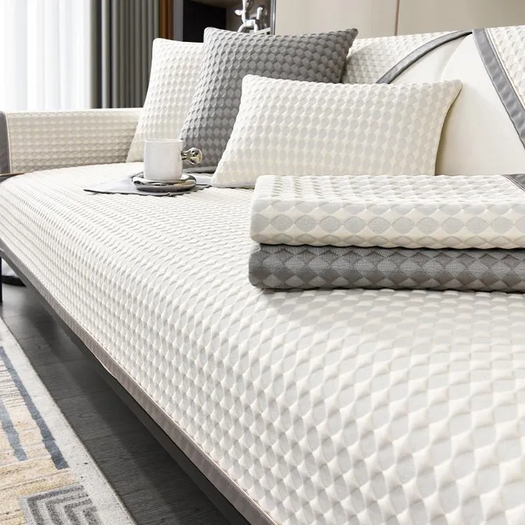 新款凉豆豆沙发垫子冰丝夏季夏天款凉席坐垫防滑专用沙发套罩冰垫