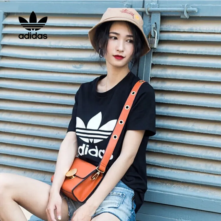 阿迪达斯官方三叶草短袖新款健身舒适百搭透气T恤adidas DX2323