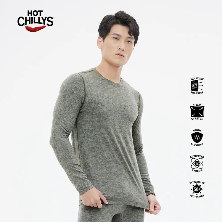 Hotchillys热椒桃皮4.0徒步户外运动款速干打底上衣吸湿排汗男装