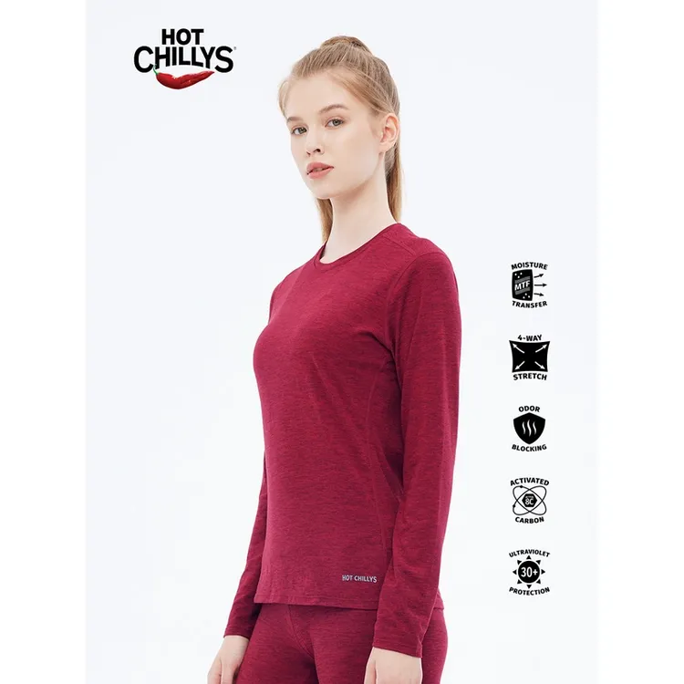 【新桃皮4.0】Hotchillys热椒女士户外功能运动装吸湿排汗保暖上衣