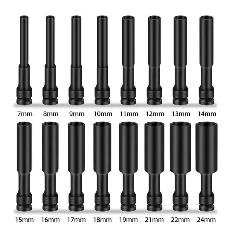 大飞加长12.8cm薄壁套筒铬钼钢6角套筒手动方便六角方头工艺省力