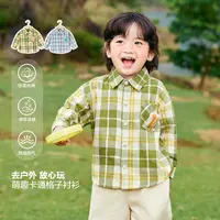 【现货】婴儿衣服长袖格子衬衫春装春秋儿童衬衣小童宝宝上衣Y8588