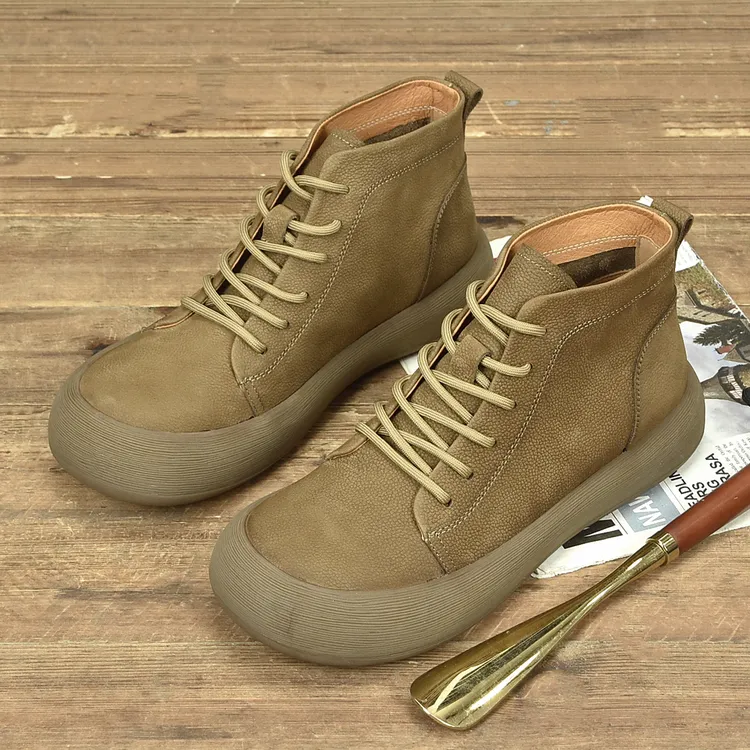 冬季新款复古百搭包头厚底新款头层牛皮休闲马丁靴户外男鞋-9987