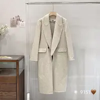 【 雨•美 推荐 】11415韩版时尚气质袖口带标大衣