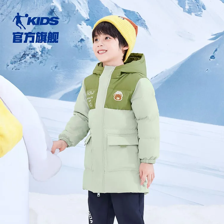 中国乔丹儿童梭织羽绒服梭织加厚冬季童中性幼童童装
