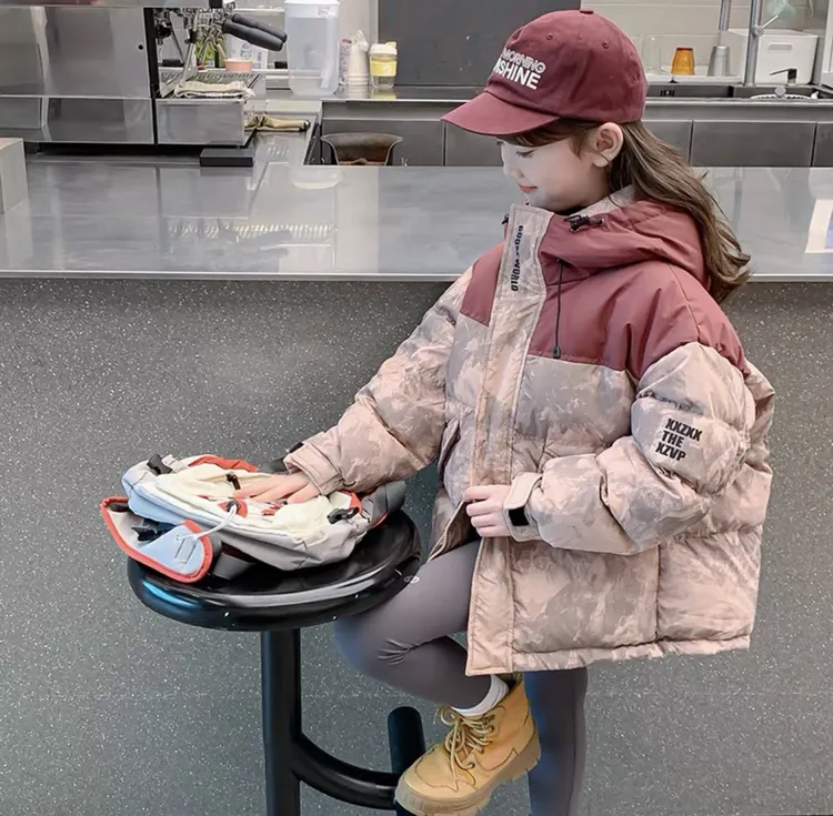 女童羽绒服冬装2025新款洋气儿童白鸭绒加厚外套小女孩冬季上衣潮
