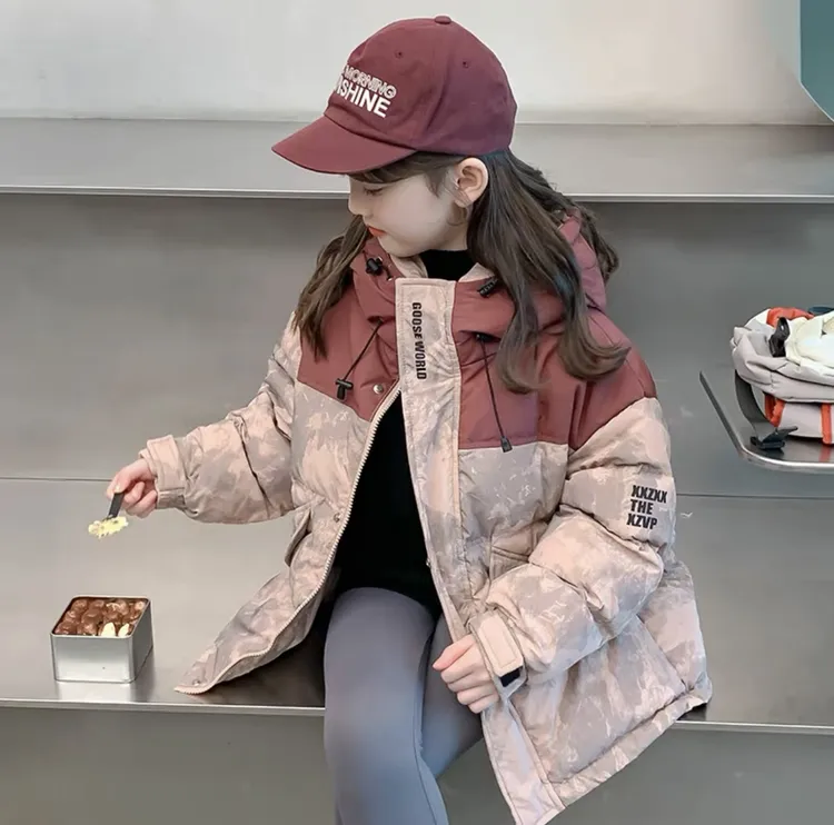 女童棉衣冬装2025新款洋气儿童棉服加厚外套手塞棉冬季上衣棉袄