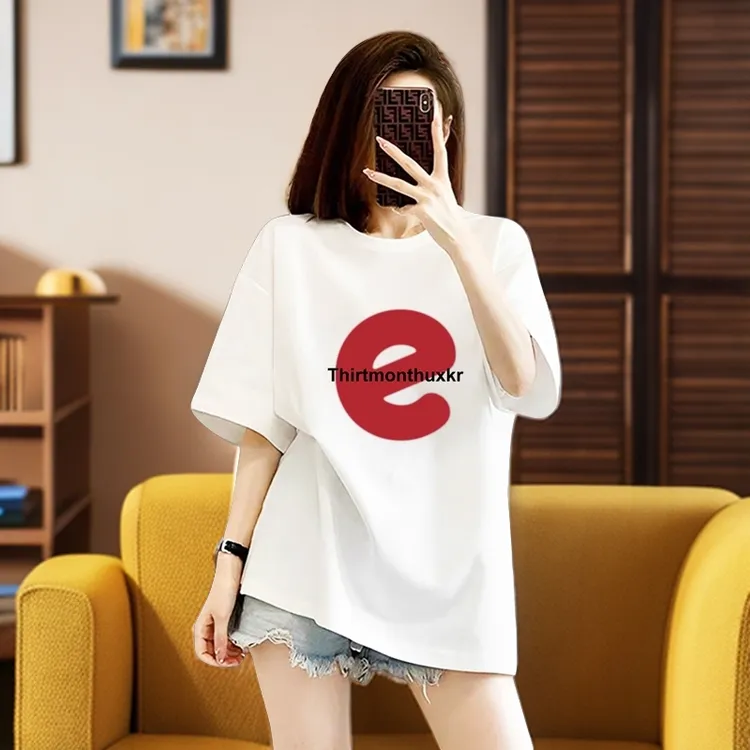 白色t恤纯棉打底衫女内搭夏季宽松百搭设计感小众落肩圆领上衣